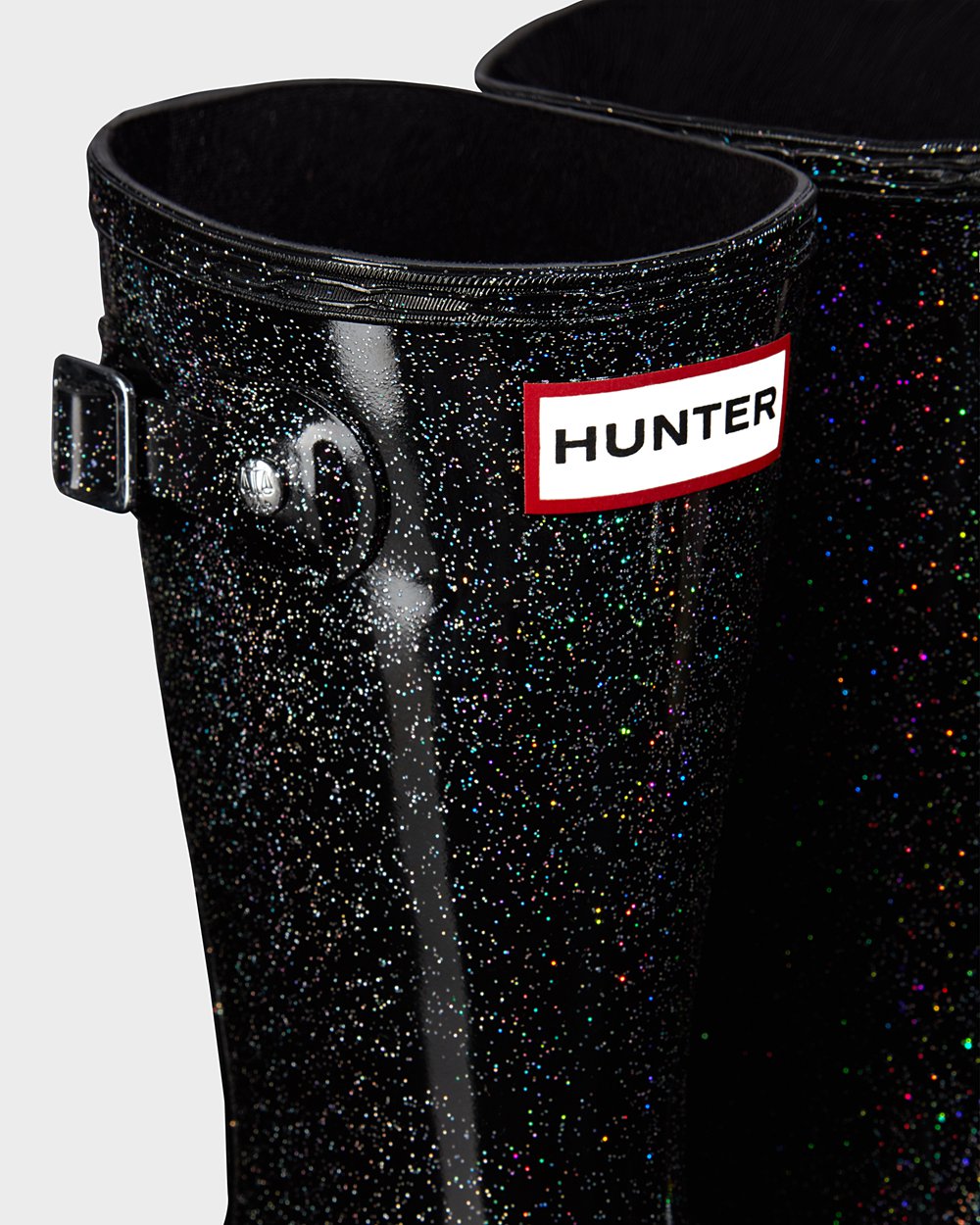 Kids Rain Boots - Hunter Original Big Starcloud (92DPQWNEL) - Black Multicolor